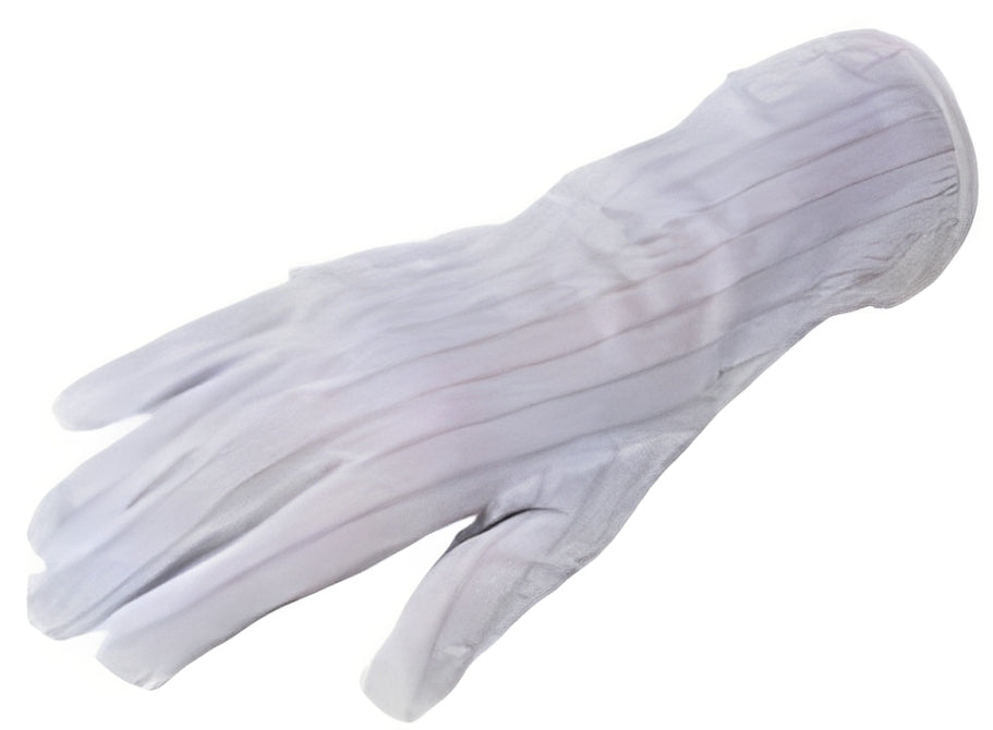 White gloves on a white background